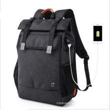 2019 New Models Waterproof Roll Top Travelling Antitheft Backpack Laptop with USB School Bags for Men